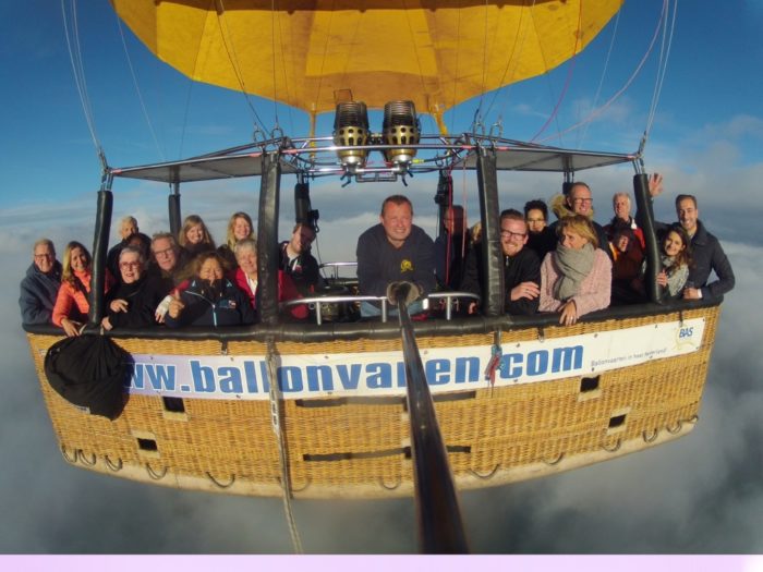 Groepsfoto ballonvaart Zwolle naar Wijhe