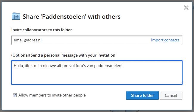 Dropbox - Eenvoudig een map delen met anderen