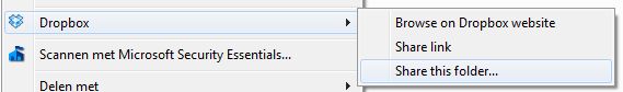 Dropbox - Eenvoudig een map delen met anderen