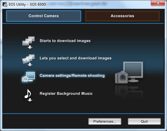 EOS Utility - EOS 650D