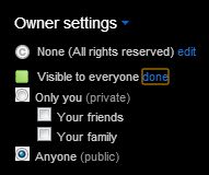 Flickr Upload Owner Settings