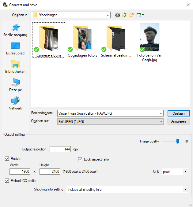 RAW foto's omzetten naar JPG Maarten van de Kamp