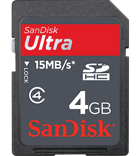 SanDisk 4 GB SDHC 15MB/s