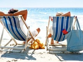 Strandstoelen en vakantie