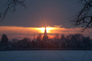 Avondschemering boven Barneveld