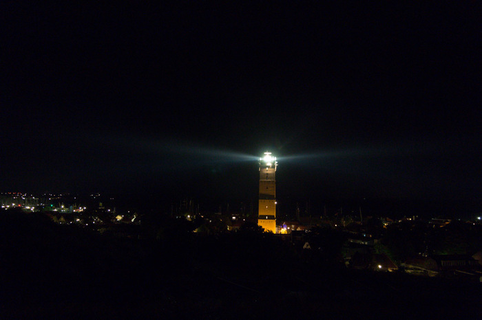 Vuurtoren Brandaris bij nacht