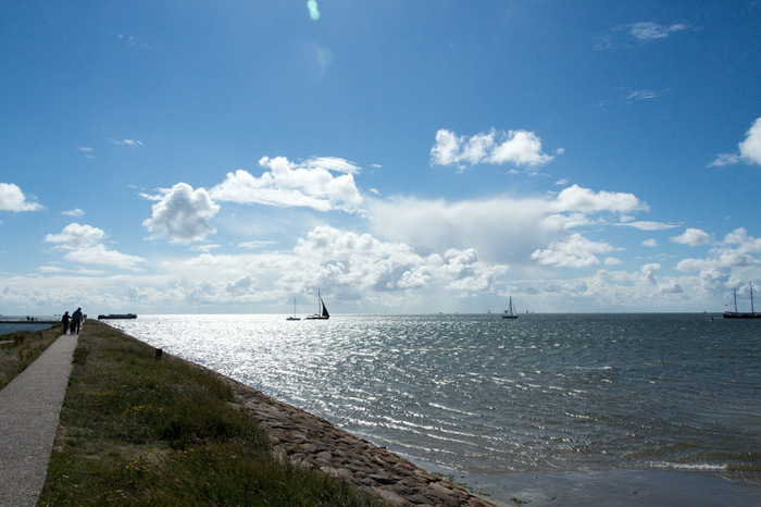 Het Wad buiten de haven van West-Terschelling