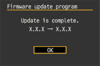 Firmware update geslaagd